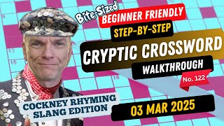 How to solve a Cryptic Crossword - Walkthrough for beginners - No.122 Cockney Rhyming Slang edition