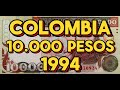 COLOMBIA KOLUMBIEN 10.000 PESOS 1994 COMMEMORATIVE MONEY 500th ANNIVERSARY OF COLUMBUS NEW WORLD