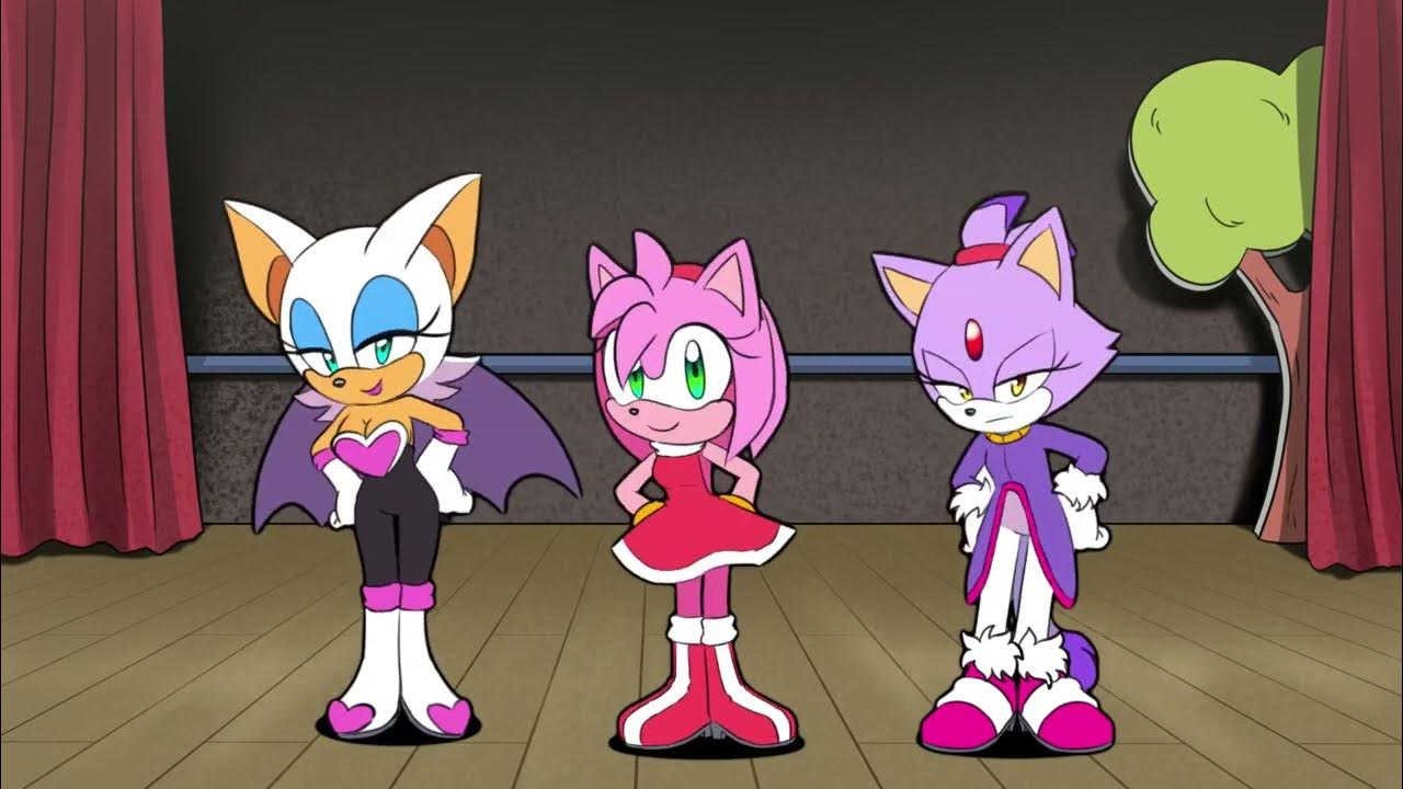 Amy, Tangle, Rouge, Blaze, Sally and Marine on the eighth new