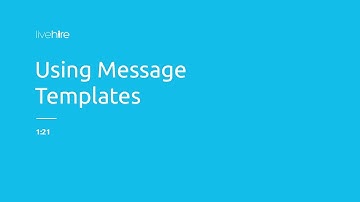 Using Message Templates