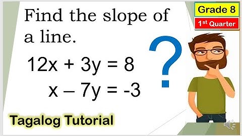 [Tagalog] Slope of a Line Given the Equation #Mathematics8 #Firstquarter