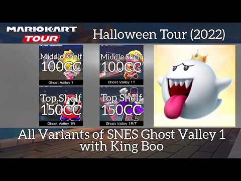 All Variants of SNES Ghost Valley 1 with King Boo | Mario Kart Tour ...