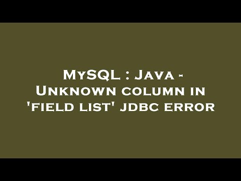 MySQL : Java