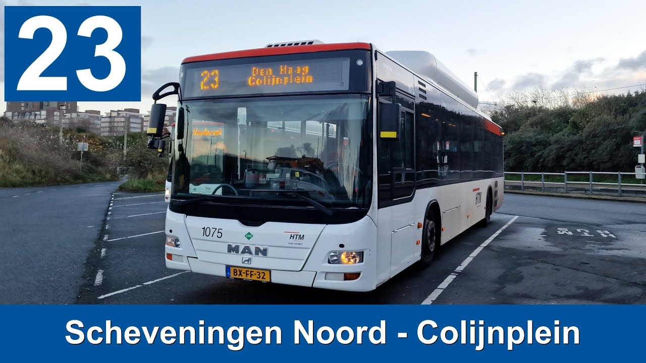 HTM lijn 23: Scheveningen Noord - Den Haag Colijnplein | Omleiding | HTM 1075 | 2024