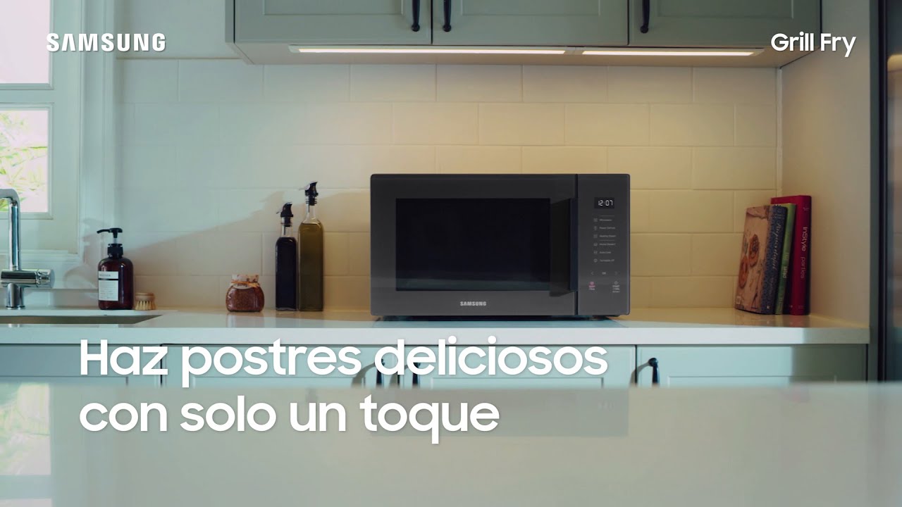 Samsung - Horno microondas Grill Fry con Home Dessert