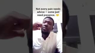 Not every pain needs advice — some just need presence. 🤝#motivation #love