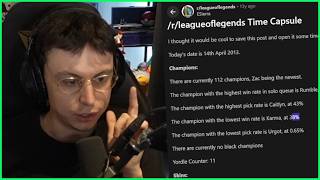 Caedrel Reads League Of Legends Reddit Capsule From 10 Years Ago