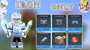 IRON Only Challenge In DUO Bed Wars | Blockman Go Gameplay (Android , iOS)