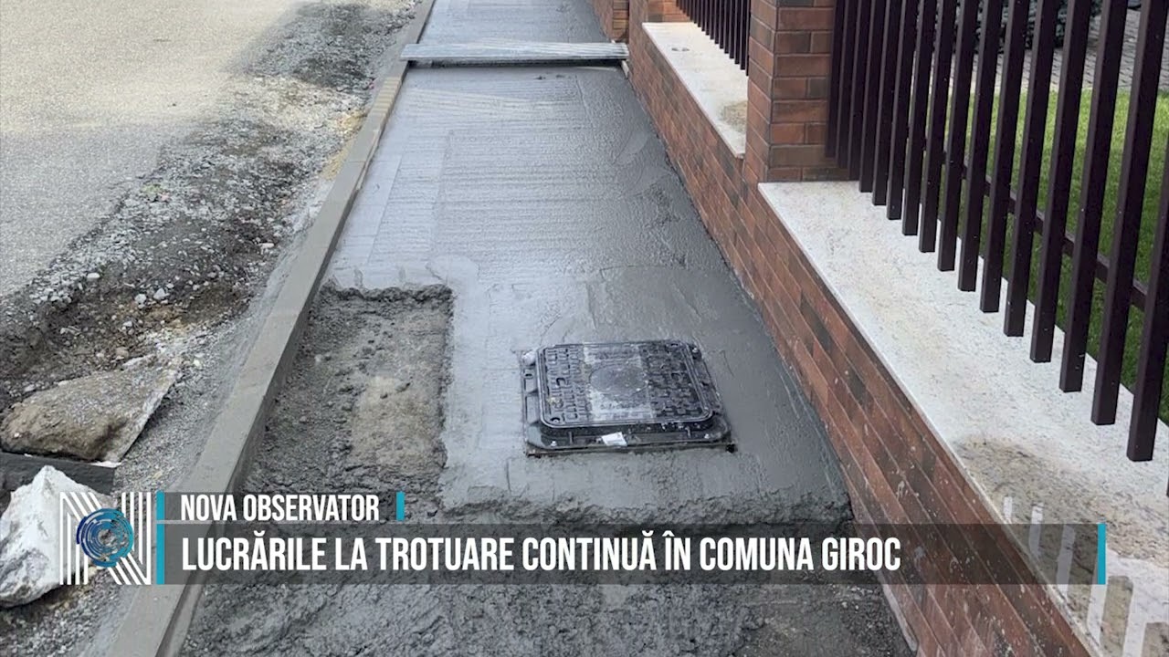 LUCRĂRILE LA TROTUARE CONTINUĂ ÎN COMUNA GIROC