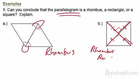 Geometry - Section 5.5 Conditions for Rhombuses, Rectangles, and Squares