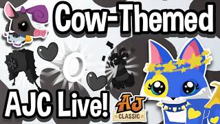 🔴LIVE ANIMAL JAM CLASSIC COW PARTY!! | BLACKOUT   WHITEOUT ITEMS! 🤍🖤🐄
