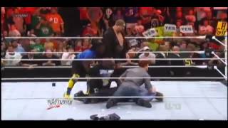 Brock Lesnar Attacks Triple H \& Injures\/Breaks His Arm - WWE Raw 30\/4\/12