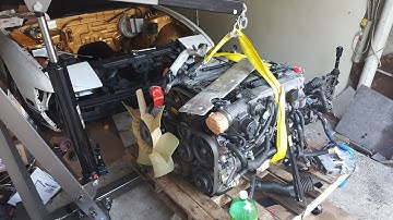 Nissan 240sx S13 1jz VVTI Swap Part  1 THE MOTOR FINALLY IS HERE . !!!!!