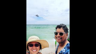 Blue Angels July 7th 2023 perfect blue skies rehearsal Beach vantage POV! Pensacola Beach Florida