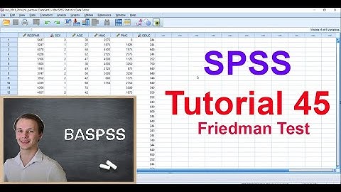 SPSS #45 Friedman Test