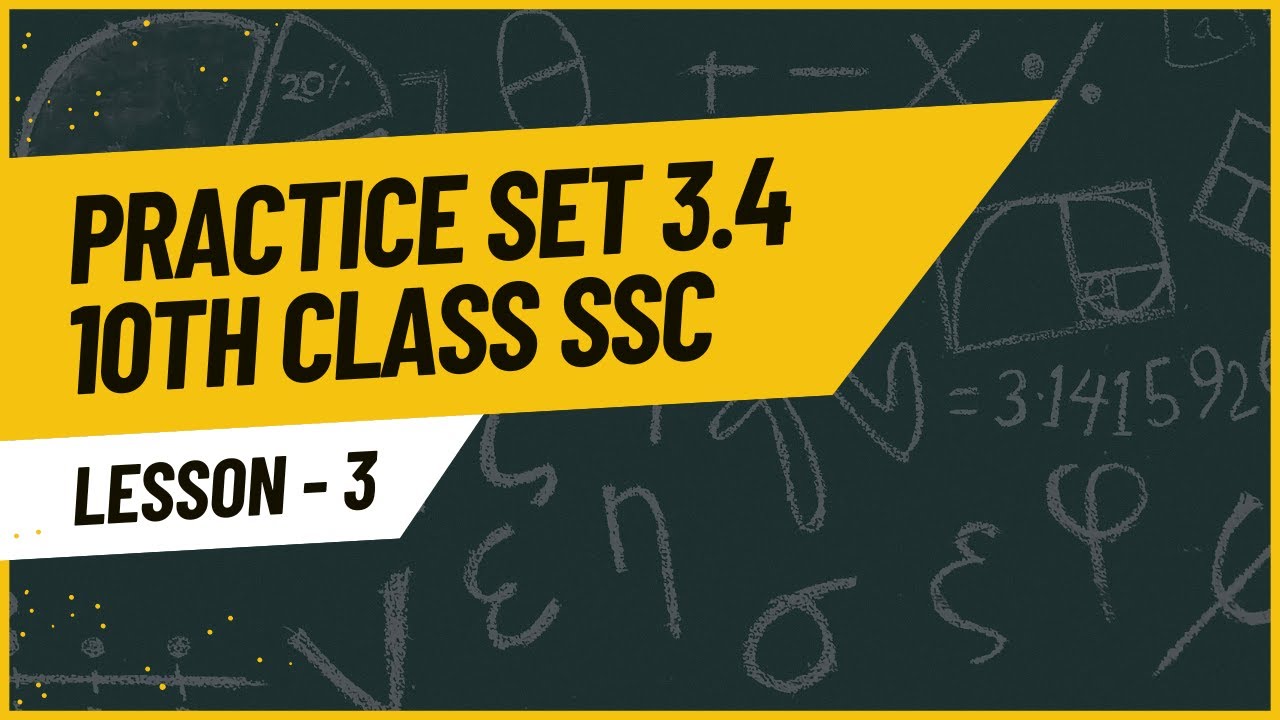 Maths 10th class 3 lesson Practice Set 3.4 | SSC Board - YouTube
