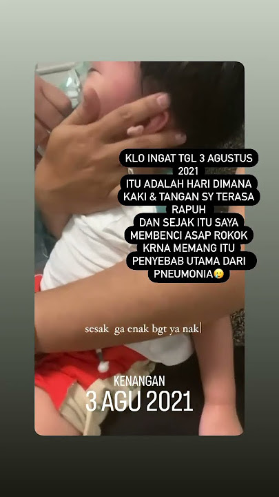 jauhi asap rokok, sayangi keluarga . mengenang 2 tahun birru terkena penyakit Pneumonia