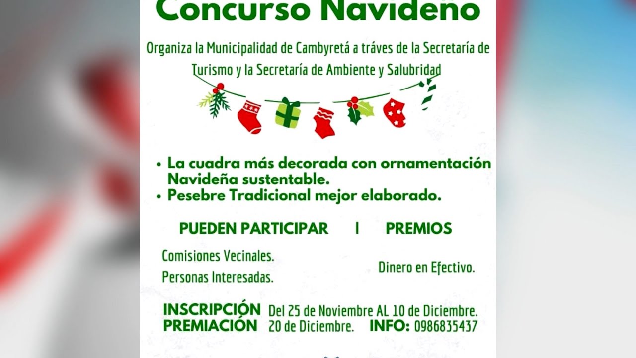 Llega la primera edición del Concurso Navideño en Cambyretã - YouTube