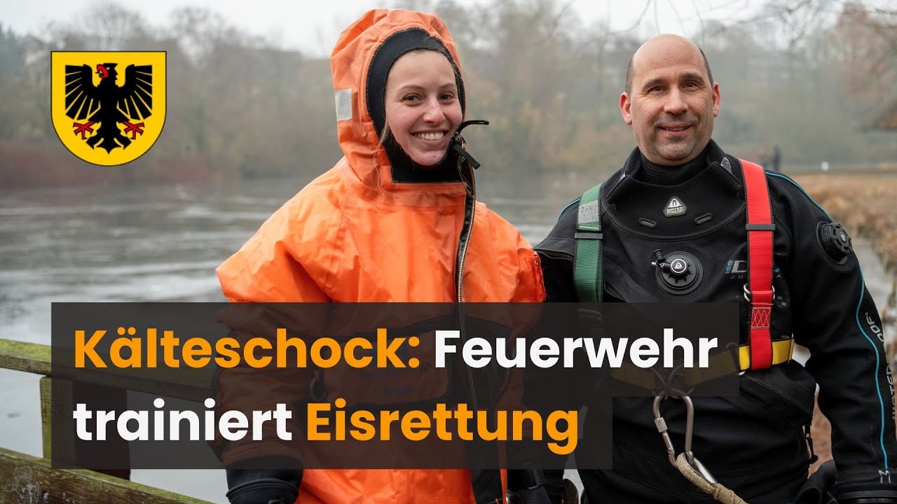 Kälteschock: Feuerwehr Dortmund trainiert die Eisrettung