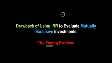 Incremental IRR (IIRR) As A Way To Resolve The Timing Problem With IRR