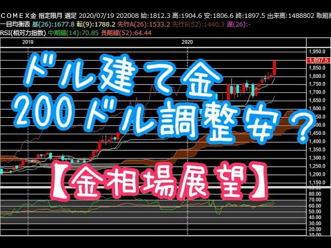 NY金は200ドルの調整が入る環境！？ 【金相場展望】