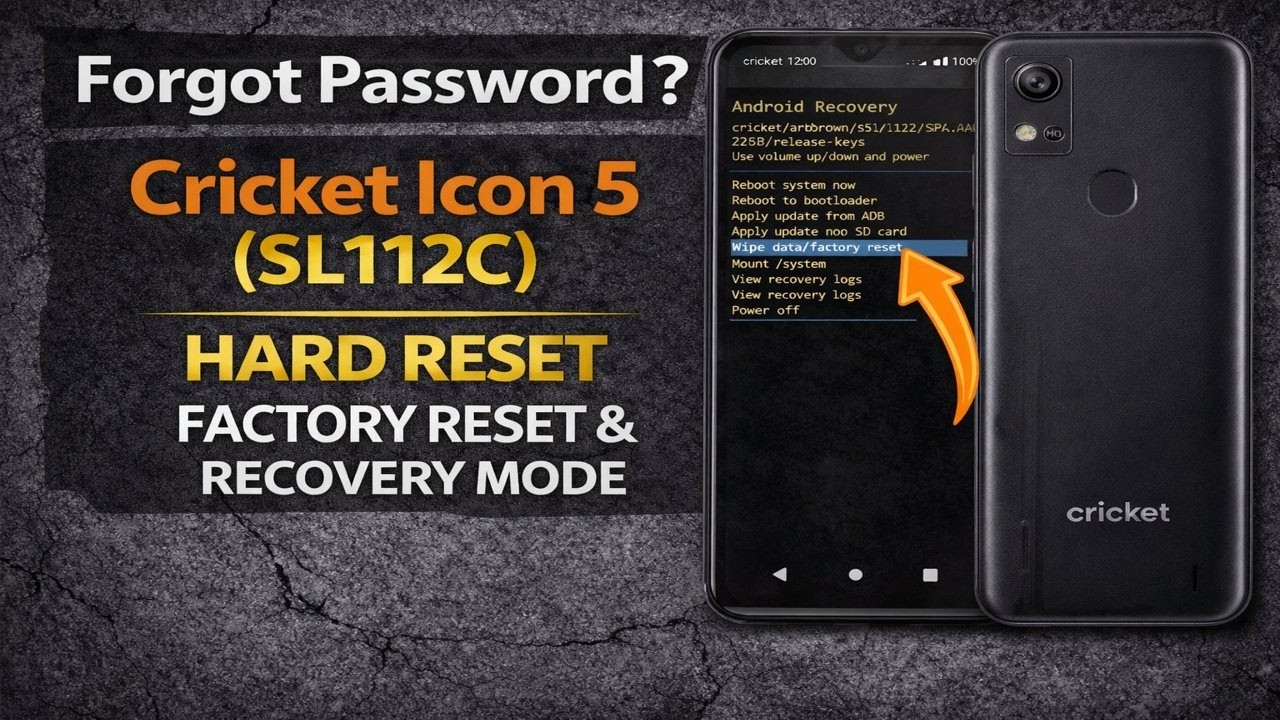 Forgot Password? Cricket Icon 5 (SL112C) Hard Reset – Factory Reset