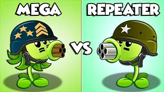 Plants vs Zombies 2 MEGA GATLING PEA vs REPEATER!