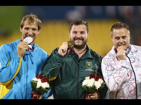 Men's javelin F38 | Victory Ceremony |  2015 IPC Athletics World Championships Doha