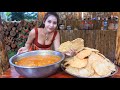 Cooking chicken curry with sweet potato and fried cakes recipe  the everyday recipe