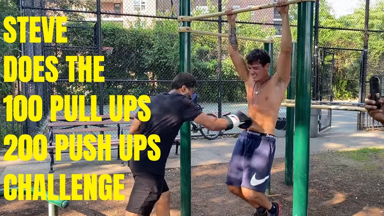 100 Pull ups and 200 Push ups Challenge - 18 Year Old Steve | That's ...