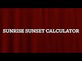 Sunrise Sunset Calculator android app