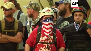 Tear gas fired as right-wing rally, counter protests held in Portland