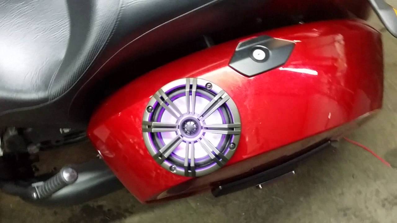 Led kicker speakers on motorcycle YouTube
