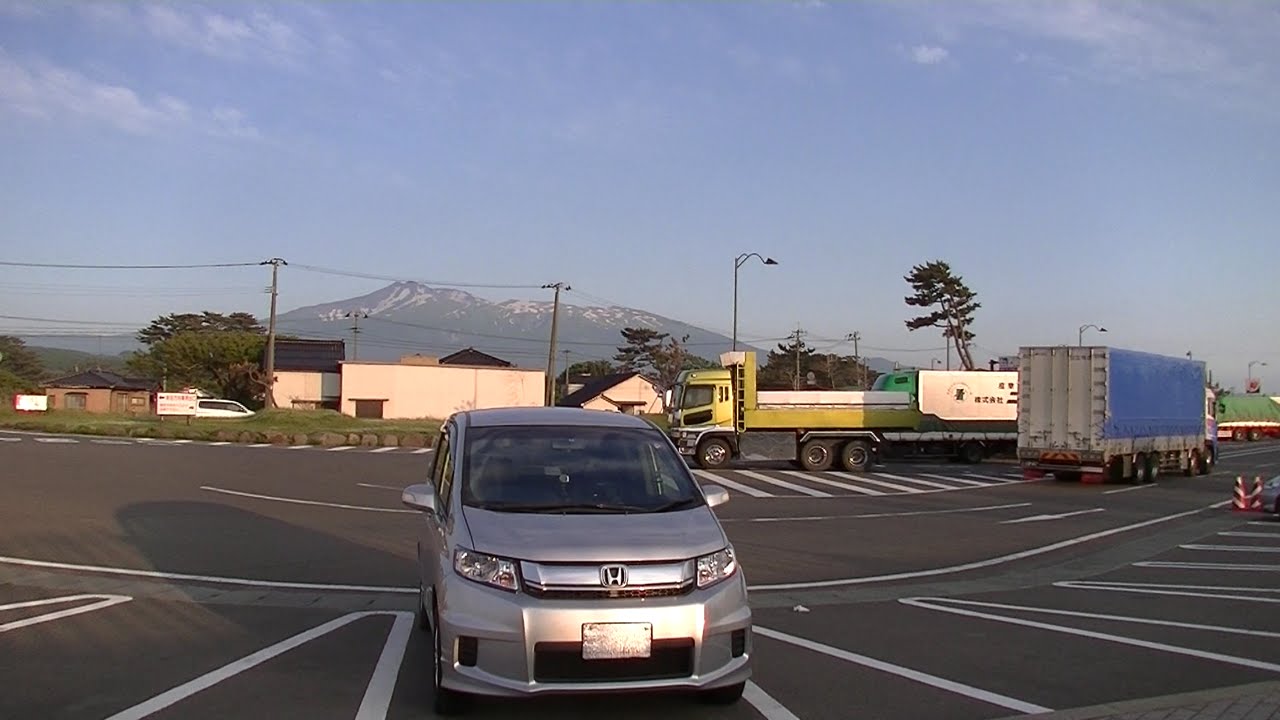 ６月の車中泊旅 ①　秋田 ～ 象潟（泊）　鳥海山と日本海の夕日