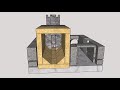 3D animation of building up the Batch Rocket Stove