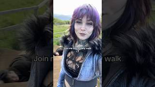 Love me some alone time #goth #emo #woodlands #purplehair #alt