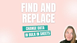 Change your Google Sheets data in BULK! 😎 How to Use the Find and Replace Function #timesavinghacks