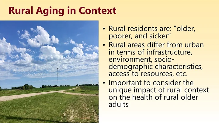 Aging in Place in Rural America: Challenges, Oppor...