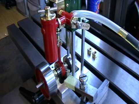 Single cylinder steam engine with speed control - YouTube