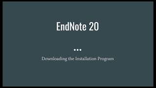 EndNote20: Downloading the Bates Installer for Windows and Mac OS