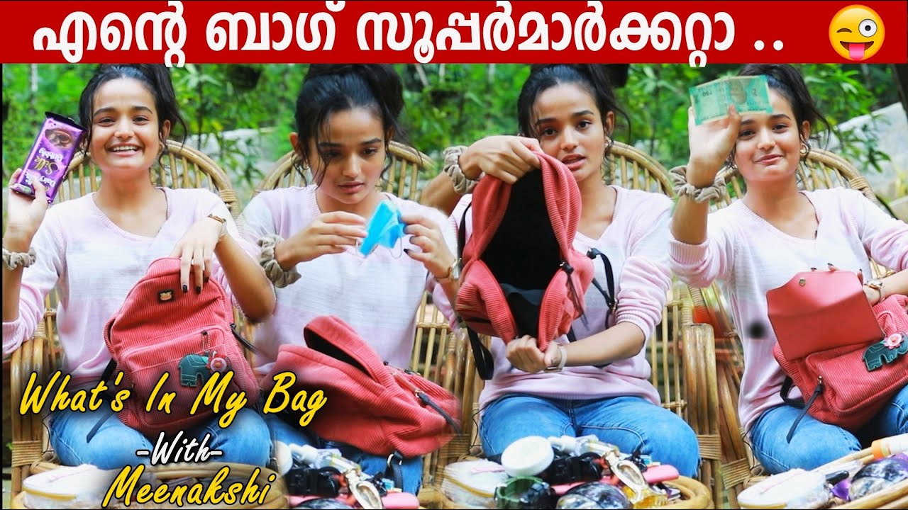 "WHATS IN MY BAG" with MEENAKSHI FLOWERS TOP SINGER RJ SHAMBU GINGER MEDIA YouTube