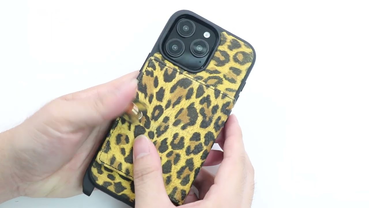 Leopard Print Slant Phone Case. 