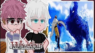 Jujutsu Kaisen React Saitama vs God | Gacha React | One Punch-Man | Tiktok