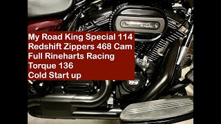 Road King special 114 stage 2 , Redshift Zippers 468 , Rhinehart racing  , Screaming Eagle 55 intake