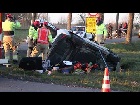 Bestuurder aangehouden na eenzijdig ongeval op de Verlaatweg in Ten Boer