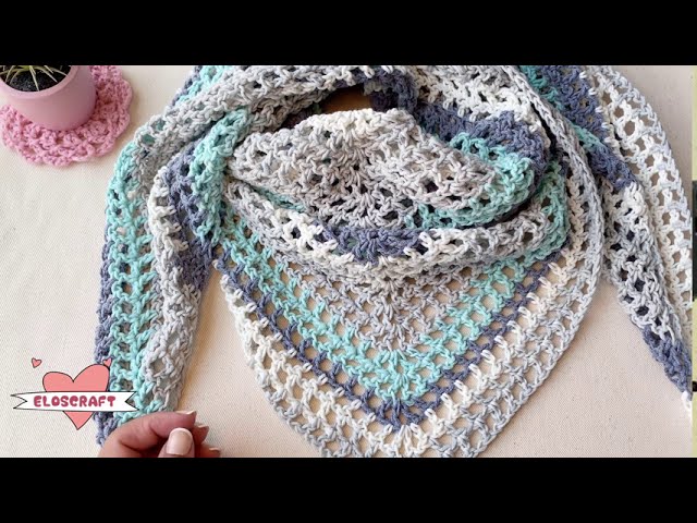 MASCADA O PASHMINA A CROCHET PARA PRINCIPIANTES SUPER FACIL YouTube