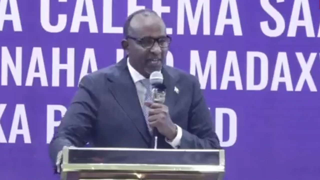 Adan Barre Ducaale Xafladda caleemo saarka Madaxweyn Dani - YouTube