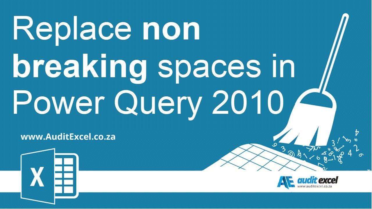Non breaking space in Power Query 2010 - YouTube