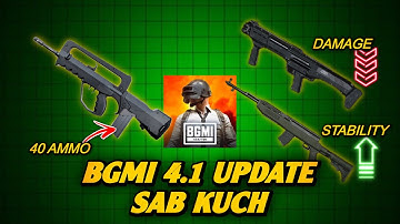 BGMI 4.1 Update Full Details | New Famas Attachment, Shotgun Nerf & Sniper Buff | BGMI Update 2025
