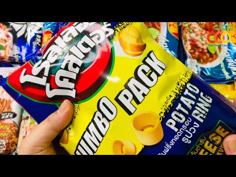 Roller Coaster Potato Ring Cheese (โรลเลอร์โคสเตอร์ รสชีส) with Thai Snack Candy, ASMR #152